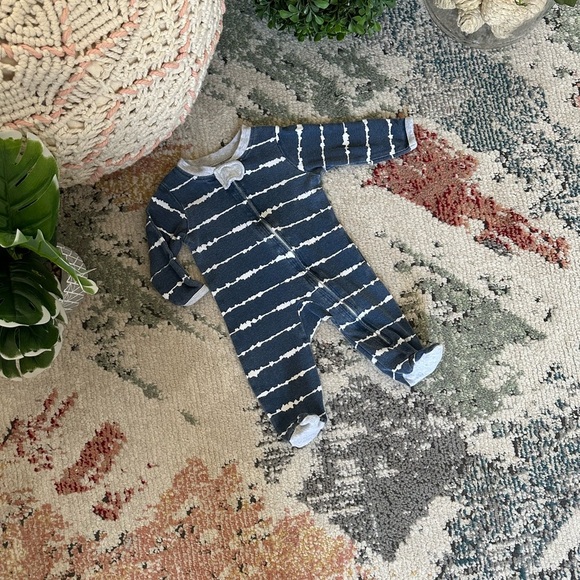 Honest Baby Co Tie Dye Organic Cotton Zip Footies One-Piece Sleep & Play 0-3 M - Picture 6 of 10